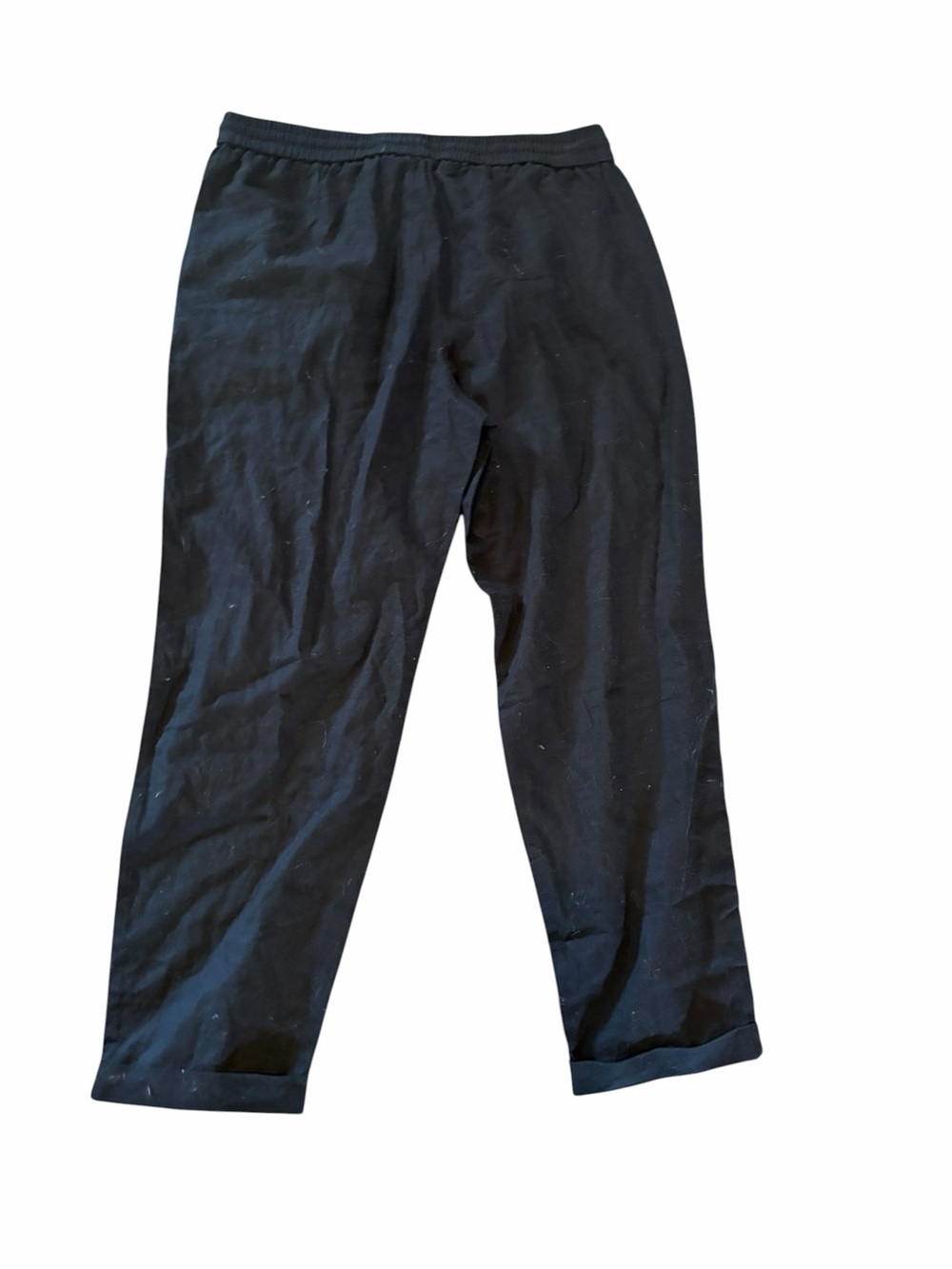 J. CREW NWT Linen Cotton Pants AW839 Black Drawstring - Size 10 - Picture 6 of 10